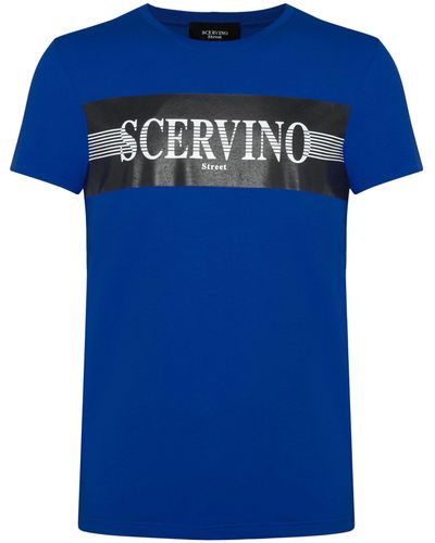 Ermanno Scervino Street Cotton T-shirt - Blue