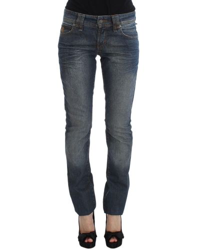 John Galliano Cotton Blend Slim Fit Jeans Blue Sig30168