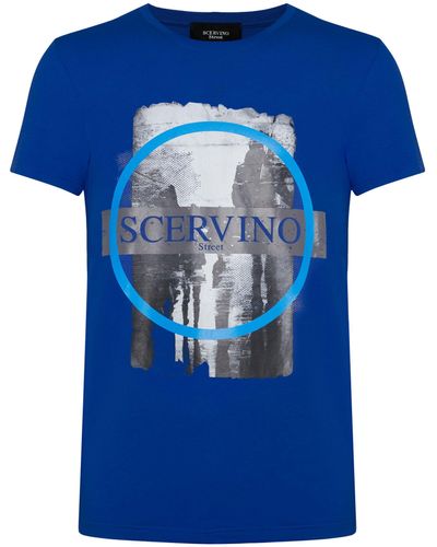 Ermanno Scervino Street Cotton T-shirt - Blue