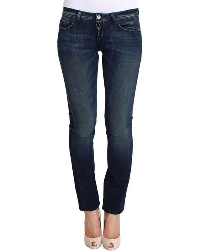 CoSTUME NATIONAL Wash Cotton Slim Fit Skinny Jeans Blue Sig30217