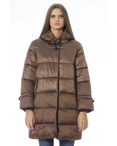 Baldinini Brown Nylon Jackets & Coat