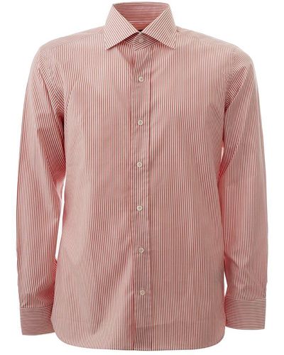 Tom Ford Elegant Striped Cotton Shirt For - Pink
