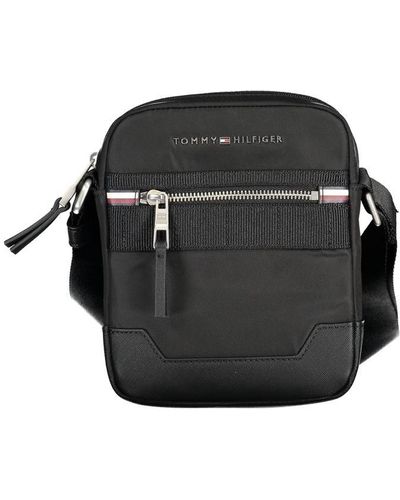 Tommy Hilfiger Elegant Contrasting Details Shoulder Bag - Black