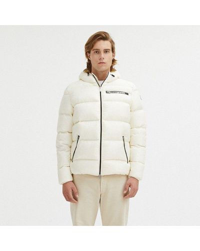 Centogrammi Pristine Hooded Jacket With Goose Down - Natural