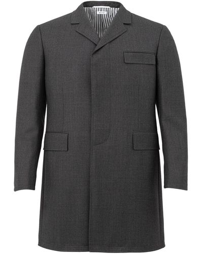 Thom Browne Chesterfield Overcoat Gray