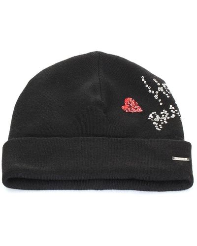 Imperfect Chic Knitted Beanie - Black