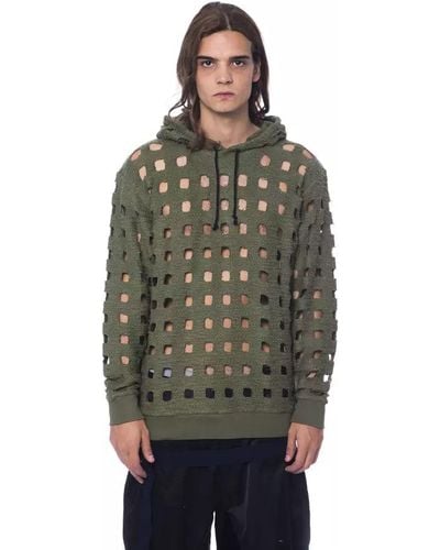 Nicolo Tonetto Army Perforated Cotton Hoodie - Multicolor