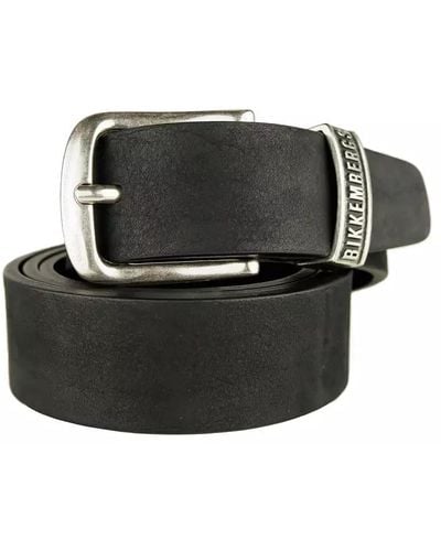 Bikkembergs Sleek Calfskin Leather Belt For - Black