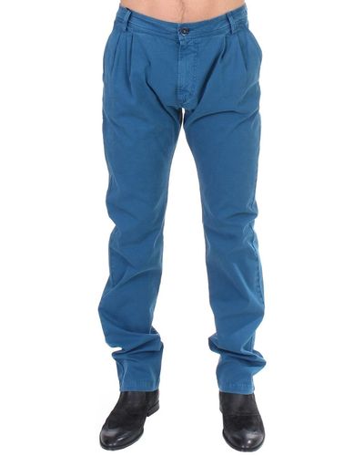 Gianfranco Ferré Cotton Straight Fit Trouser Blue Sig11032