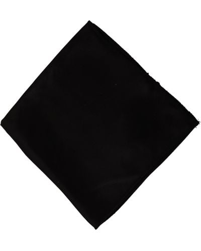 Dolce & Gabbana Solid Black Square Handkerchief