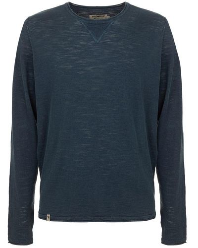 Fred Mello Blue Cotton Sweater