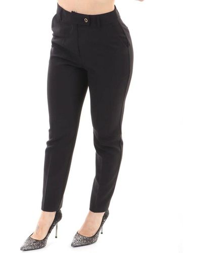 Yes-Zee Black Polyester Jeans & Pant