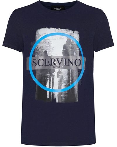 Ermanno Scervino Street Cotton T-shirt - Blue