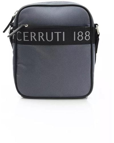 Cerruti 1881 Chic Nylon-Leather Messenger Handbag - Black