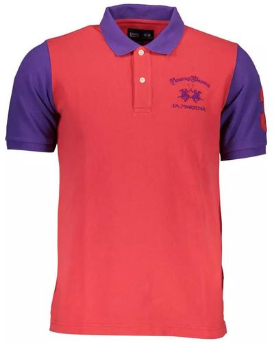 La Martina Cotton Polo Shirt - Pink