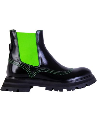 Alexander McQueen Elevate Your Step With Deluxe Chelsea Boots - Green