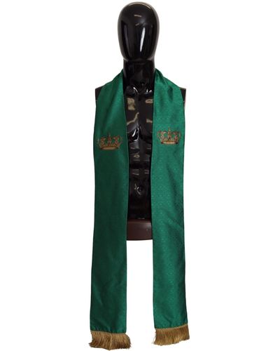 Dolce & Gabbana Elegant Silk Blend Scarf - Green