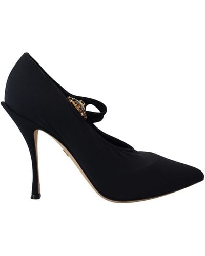 Dolce & Gabbana Elegant Lace Stiletto Pumps - Black