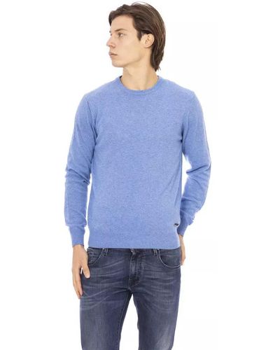 Baldinini Elegant Light Crewneck Sweater For - Blue