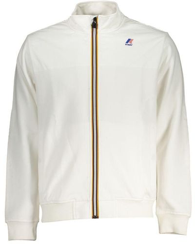 K-Way Sleek Long Sleeve Zip Sweatshirt - White