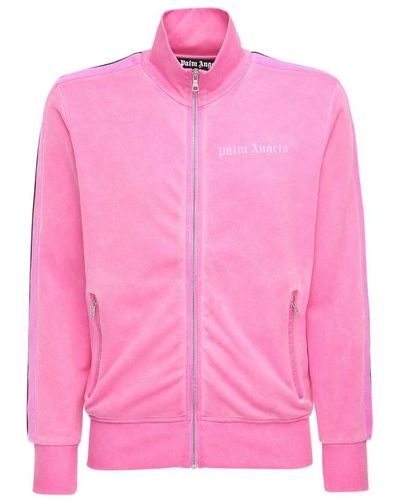 Palm Angels Pink Nylon Turtleneck Jacket For Trendsetters