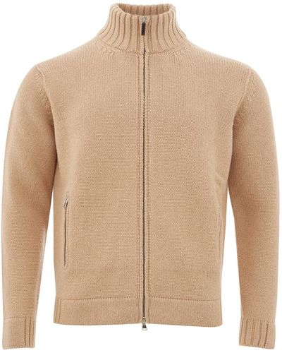 Kangra Elegant Woolen Turtleneck Sweater - Natural