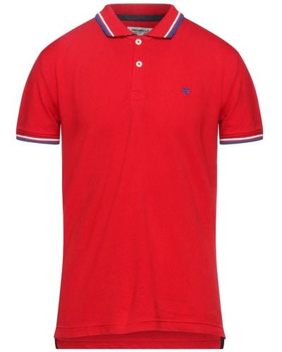 Fred Mello Red Cotton Polo Shirt