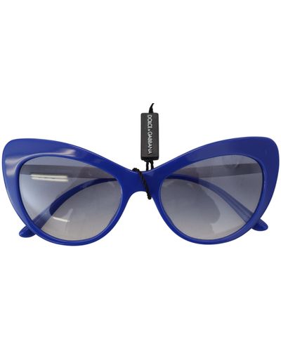 Dolce & Gabbana Chic Cat Eye Designer Sunglasses - Blue