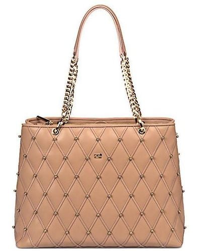 Class Roberto Cavalli Quilted Calfskin Chic Shoulder Bag - Natural