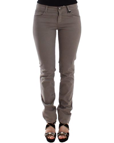 Ermanno Scervino Chic Taupe Skinny Jeans For Elevated Style - Gray