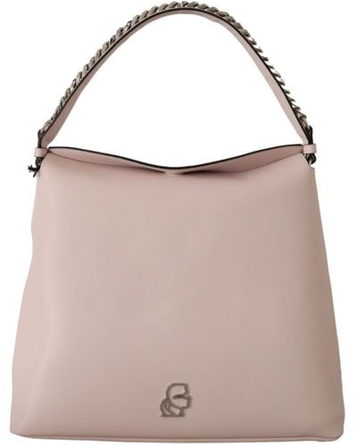 Karl Lagerfeld Mauve Leather Shoulder Bag - Pink