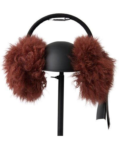 Dolce & Gabbana Alpaca Fur Earmuffs - Red