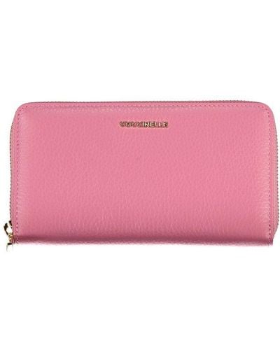 Coccinelle Elegant Leather Wallet With Ample Space - Pink