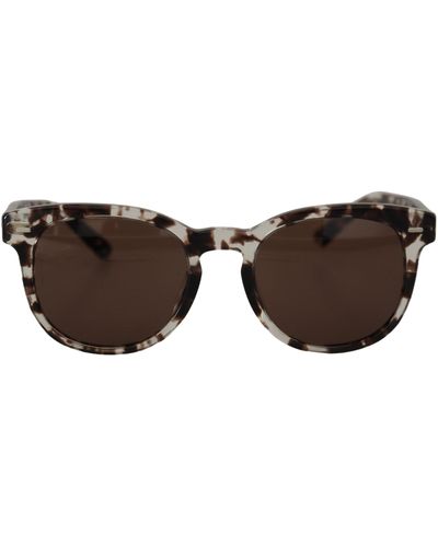 Dolce & Gabbana Havana Frame Square Lens Dg4254f Sunglasses - Black