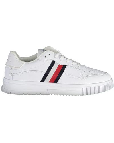 Tommy Hilfiger Classic Sneakers With Embroidery Detail - White