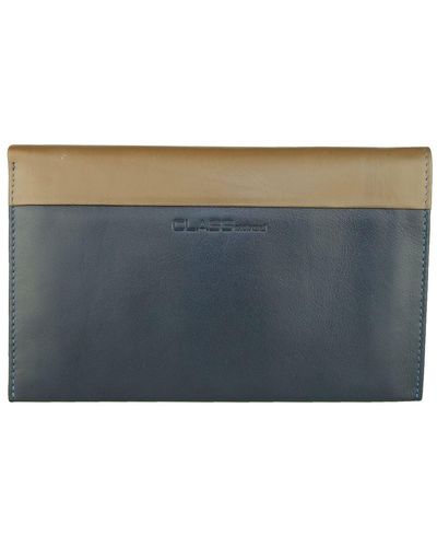 Class Roberto Cavalli Sleek And Leather Wallet - Blue