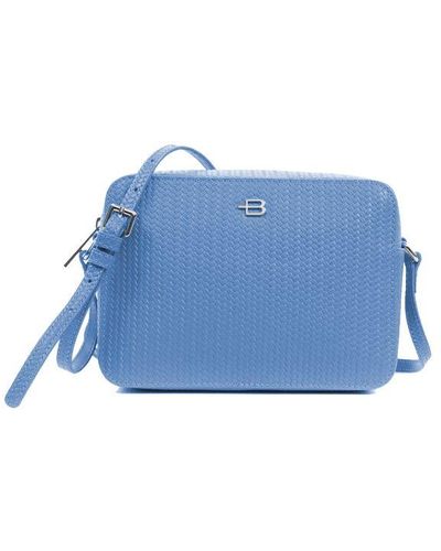 Baldinini Leather Di Calfskin Crossbody Bag - Blue