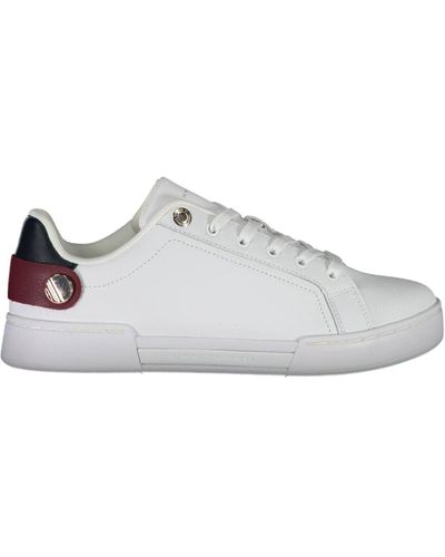 Tommy Hilfiger White Polyester Sneaker - Multicolor