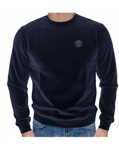 Philipp Plein Blue Cotton Sweater