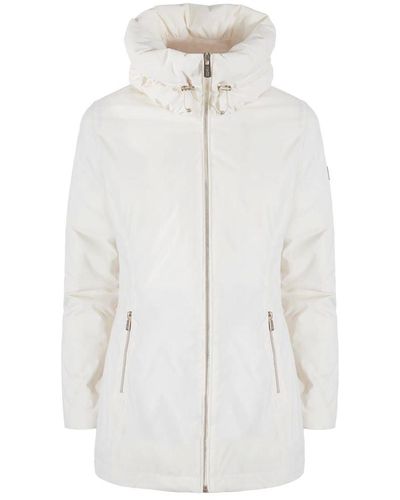 Yes-Zee Chic High Collar Down Jacket - White