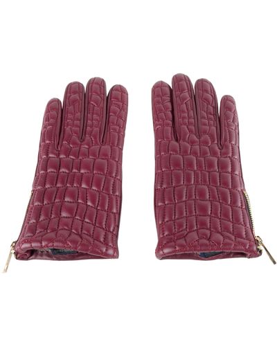 Class Roberto Cavalli Clt.011 Lamb Leather Gloves - Purple
