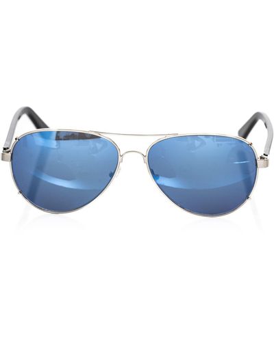 Frankie Morello Aviator-Style Metallic Frame Sunglasses - Blue