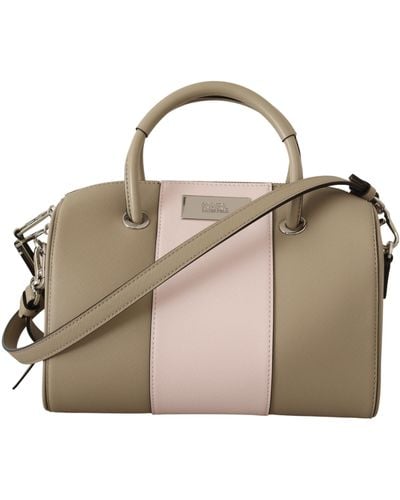 Karl Lagerfeld Sage Polyurethane Shoulder And Handbag - Metallic
