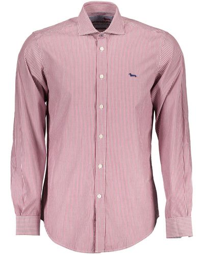 Harmont & Blaine Elegant Narrow Fit Long Sleeve Shirt - Pink