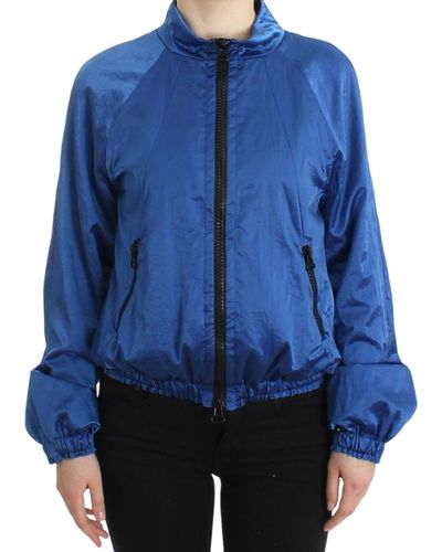Gianfranco Ferré Bomber Jacket Coat Blazer Short Nylon - Blue