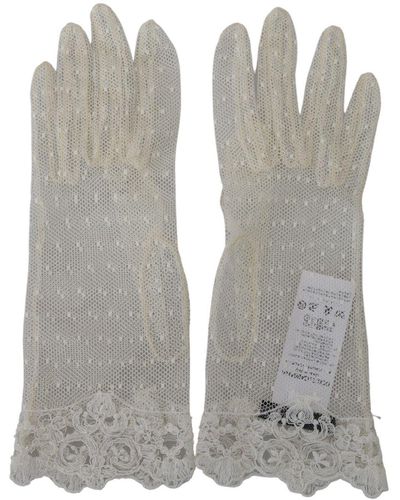 Dolce & Gabbana Chic Wrist Length Gloves - Gray