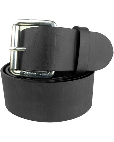 Bikkembergs Elegant Leather Belt With Signature Logo - Black