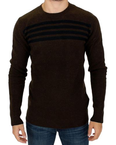 CoSTUME NATIONAL Striped Crewneck Sweater - Black