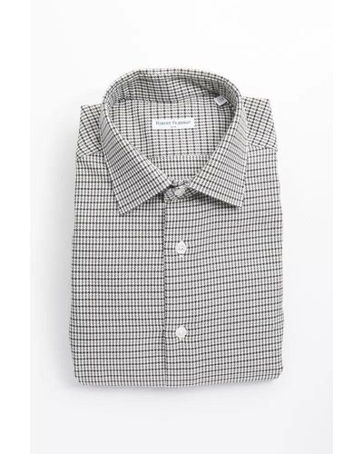 Robert Friedman Beige Medium Slim Collar Cotton Shirt - Gray
