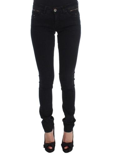 CoSTUME NATIONAL Cotton Slim Fit Denim Jeans - Black